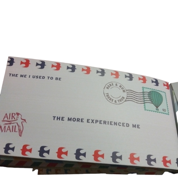 Letters to Self Journal Chronicle Book Hardcover Unique Reflective Postage Theme - Picture 8 of 12